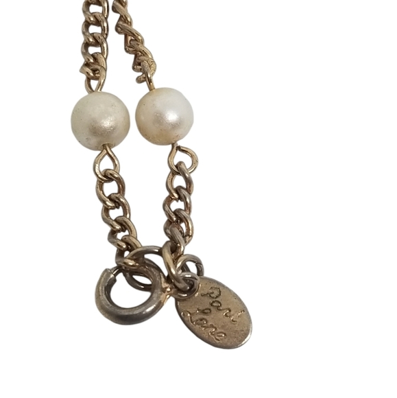 PARK LANE GOLDTONED & FAUX PEARL CHAIN NECKLACE WITH PEARL CLUSTER PENDANT - Picture 6 of 7